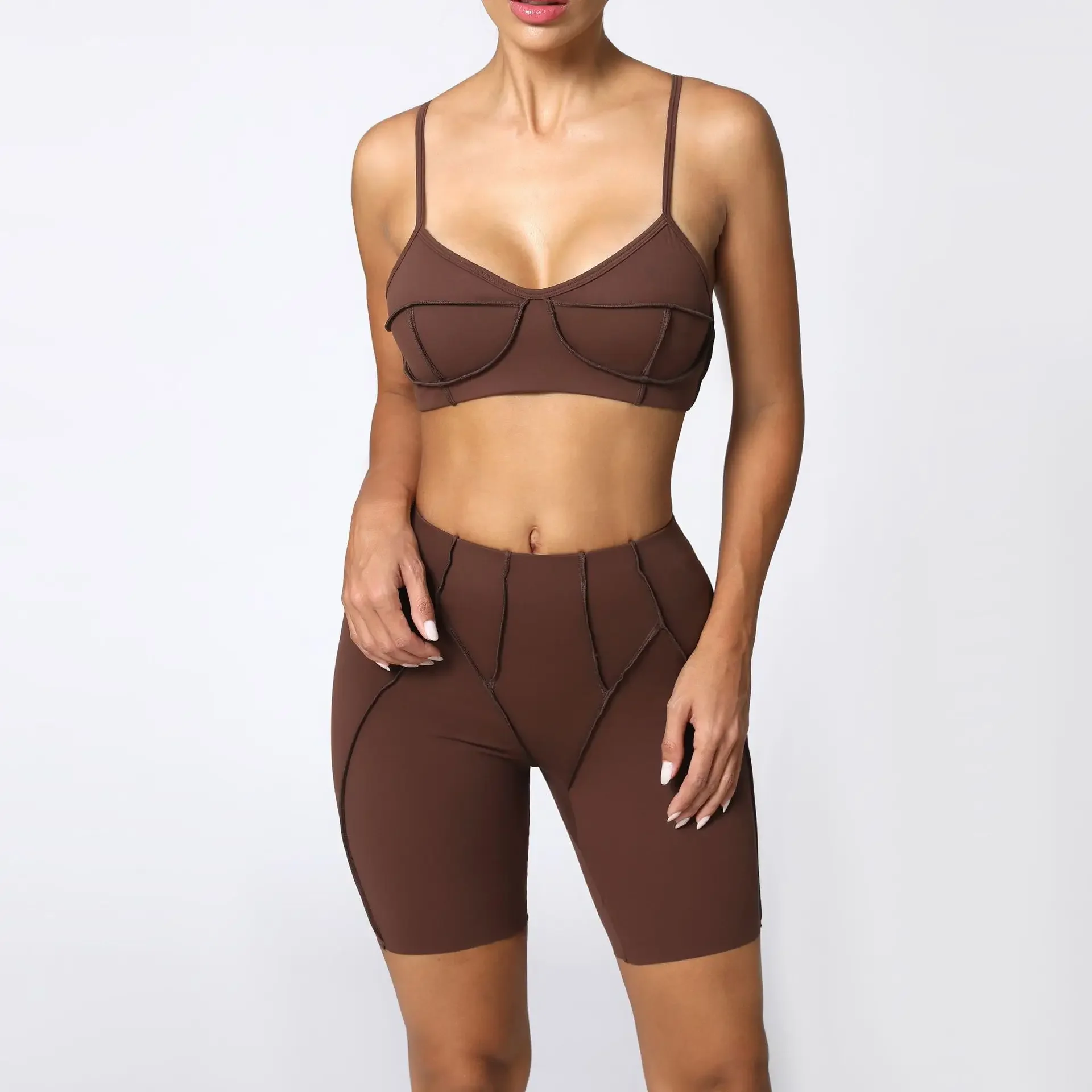 

Seamless Yoga Sets Sports Fitness High Waisted Peach Hip Quick Drying Sports Bra Suits Workout Clothing Gym Sportswear for Women