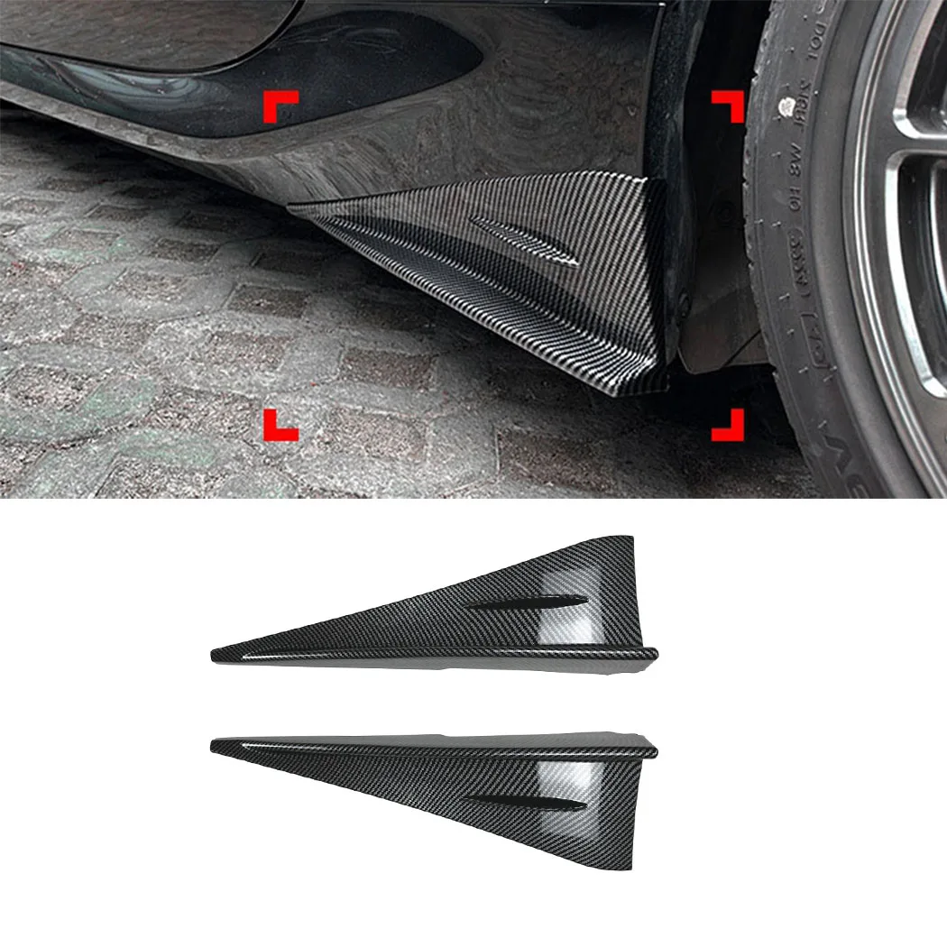 Auto-Seitenschweller-Verlängerung Rocker Splitter Diffusor Winglet Wings für Subaru BRZ Toyota GR86 2022–2025, glänzend schwarz