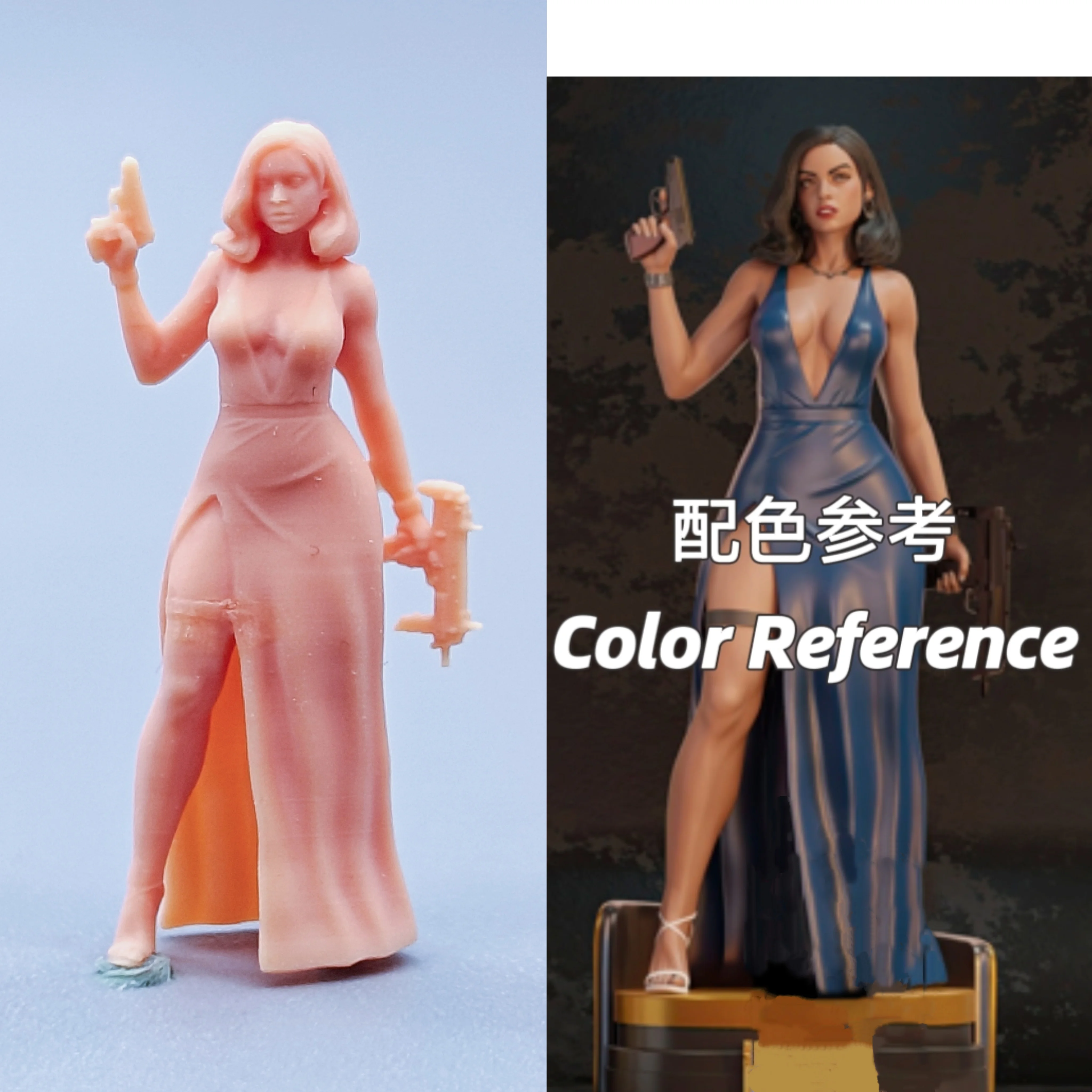 1/64 Figuren Maßstab Modell Resin Bond Mädchen ungefärbte Miniaturen Diorama handbemalt C527