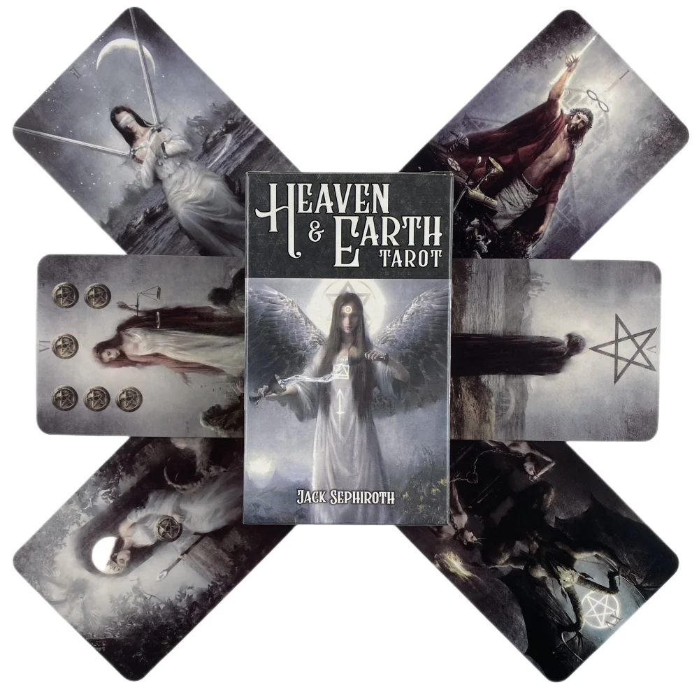 Cartas de Tarot del cielo y la tierra, baraja A 78, oráculo, visión en inglés, edición de adivinación, juegos de Borad