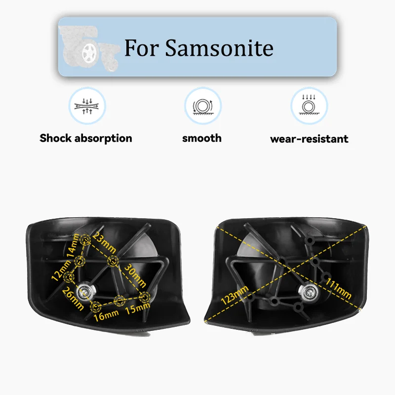 For Samsonite U91 [Noise Reduction] Luggage Wheel Replacement Kit - Heavy Duty Luggage Roller Repair Kit with Tools