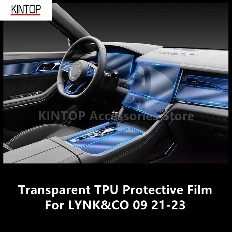 For LYNK&CO 09 21-23 Car Interior Center Console Transparent TPU Protective Film Anti-scratch Repair Film Accessories Refit