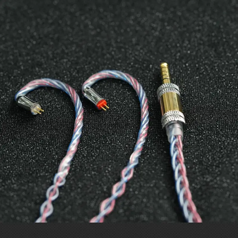 XINHS S16 8-core 7N earphone hibrida tembaga kristal tunggal murni kabel HIFI