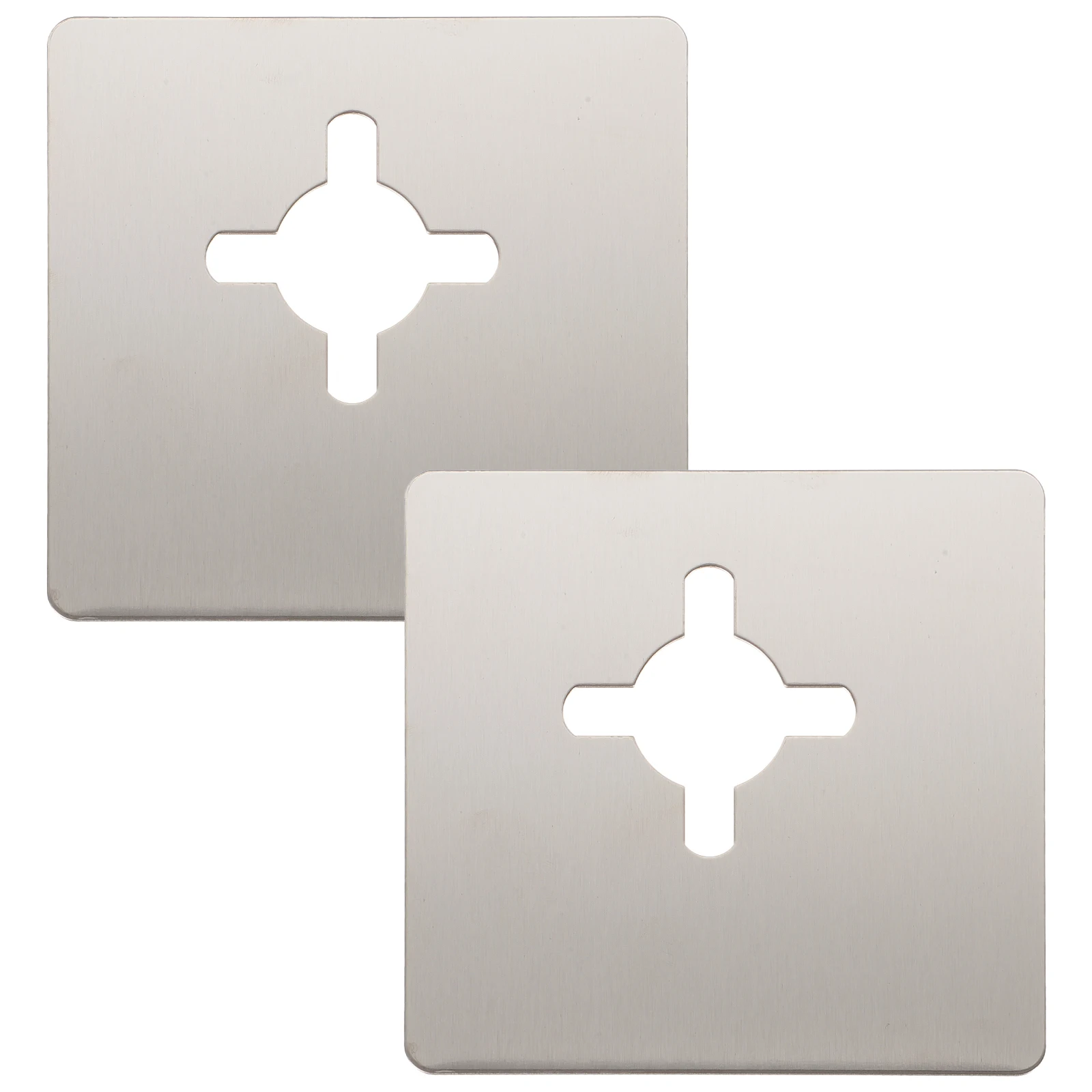 

2Pcs Door Repair Plate Stainless Steel Deadbolt Installation Kit Lever Cover Reinforcement Filler for Doors Strike Hardware