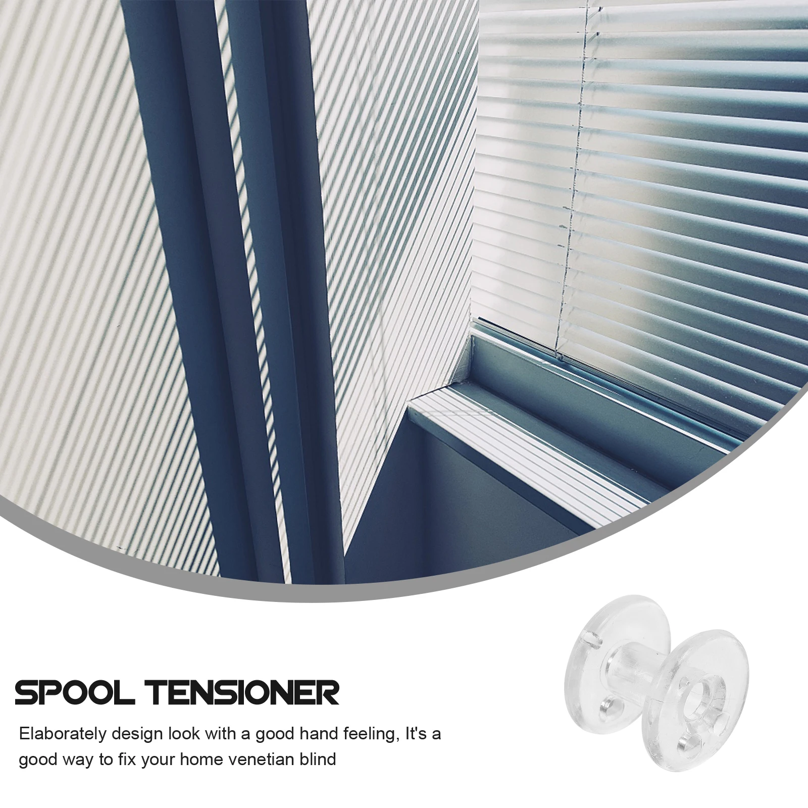 

20pcs Transparent Pleated Shade Blind Tensioner Hold Down Spools Cord Retainer Sturdy Plastic Curtain Parts Window Covering