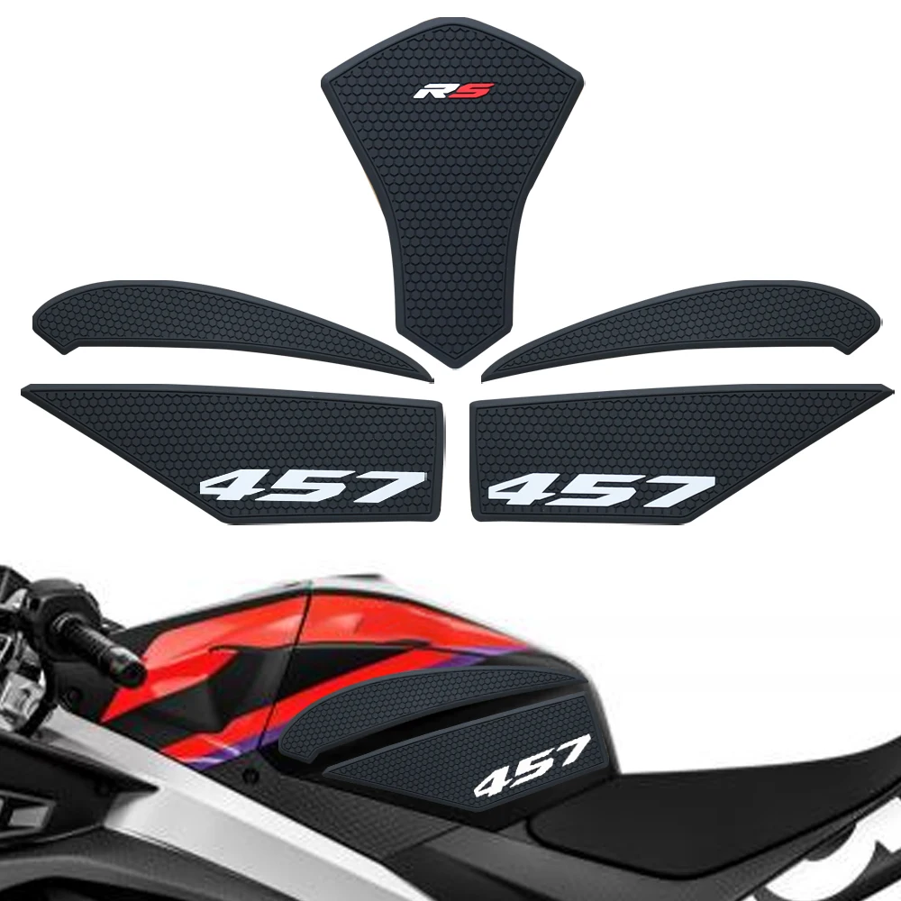 For Aprilia RS 457 RS457 2024 2025 2026 Motorcycle Side Fuel Tank Pads Protector Stickers Decal Gas Knee Grip Traction