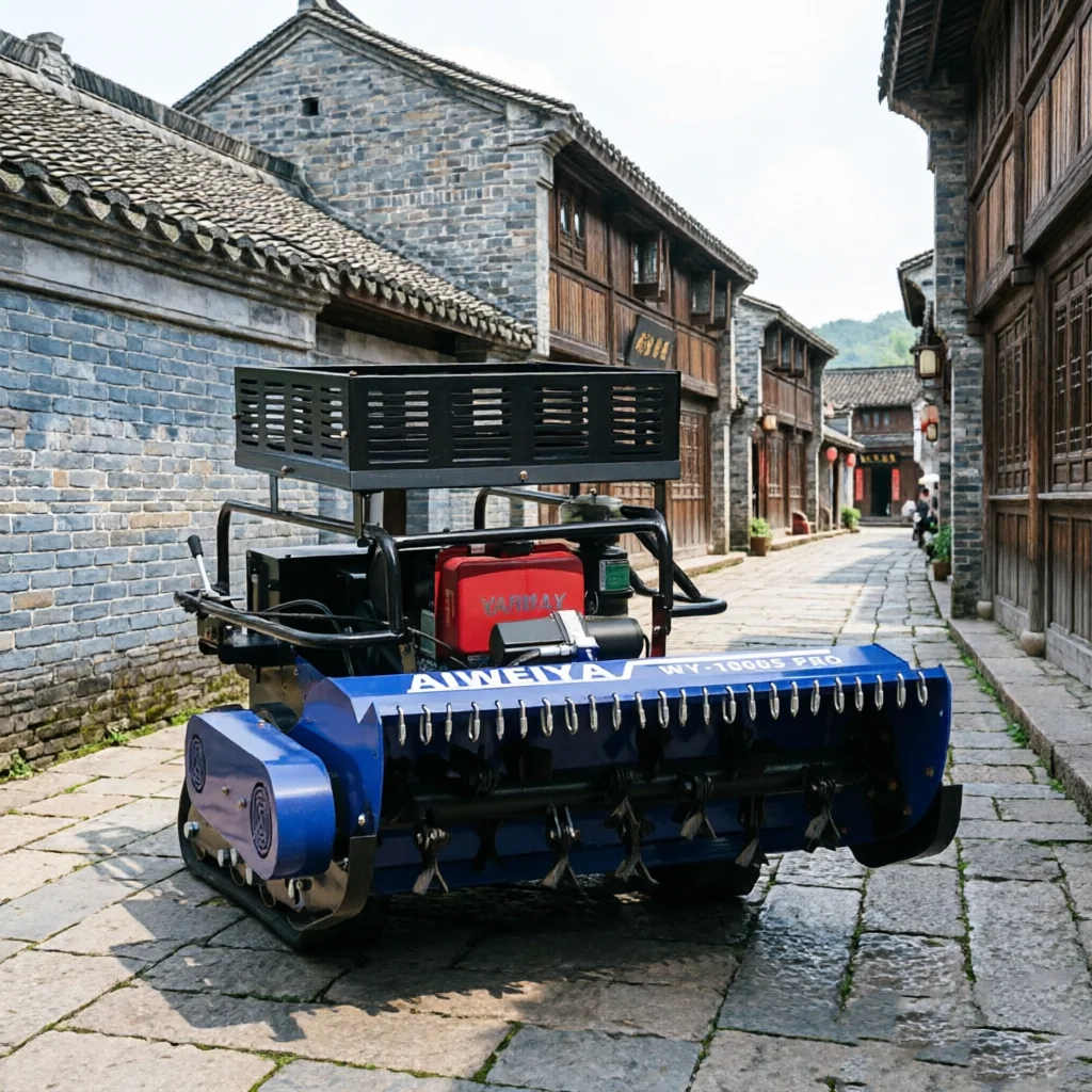 Customized High Power Crawler Robot Mower,Self-propelled Remote Lawn Mower 4-Stroke For Farm Reclamation