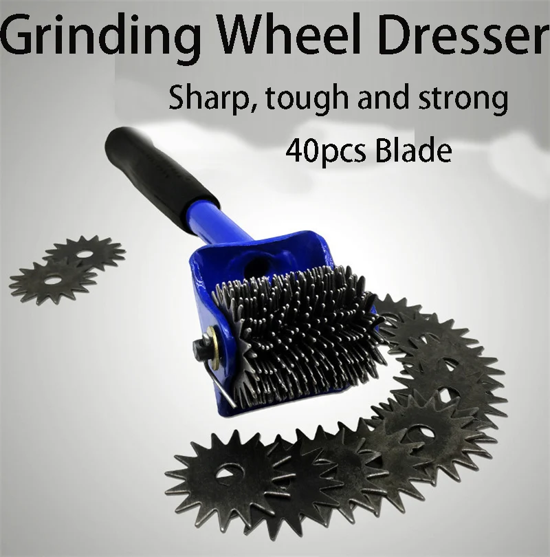 

190mm Grinding Wheel Dresser Sanding Disc Sharpening Stone Bench Grinder Wheel Dressing Knife Quenching Tool With 40pcs Blade