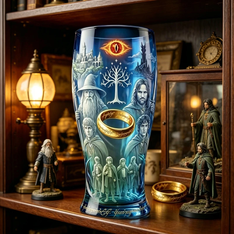 Vaso Coleccionable de Cerveza de la Tierra Media del Señor de los Anillos, 25.º Aniversario, Regalo para Fans, Colección, Adorno