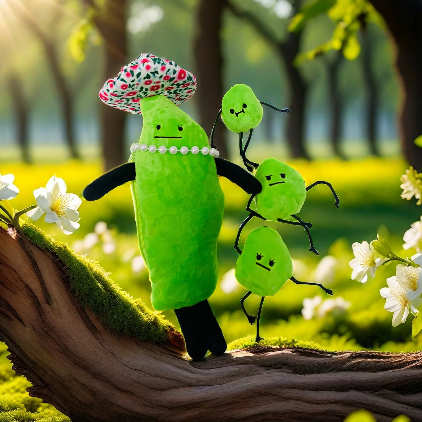Nuevo Peluche Kawaii Secret Staycation, Muñecos de Peluche de la Familia Edamame, Peluches de Plantas, Muñecos de Peluche Suaves, Regalos de Cumpleaños para Niños