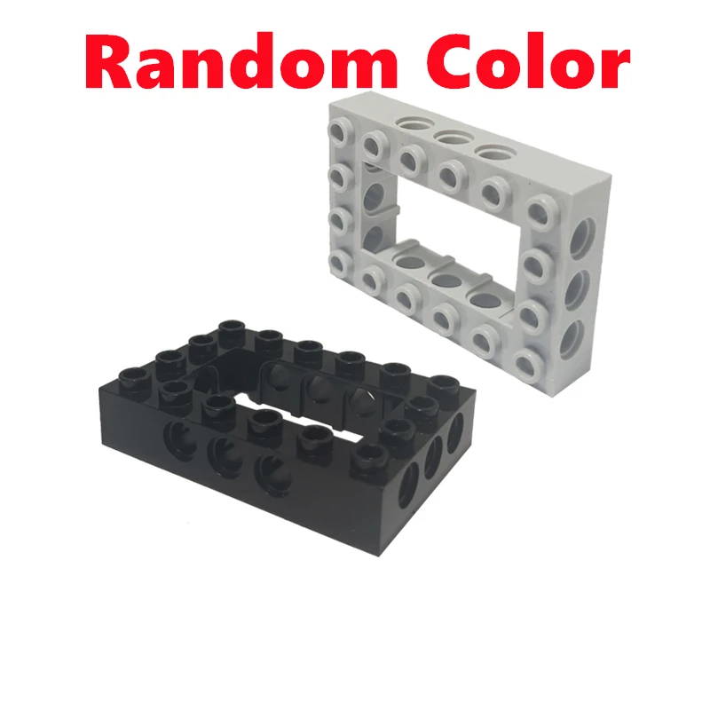 Placa de ladrillos técnicos con agujero, centro abierto grueso, piezas creativas MOC compatibles 3894 3702 2730 3895 32531, juguetes de bloques de construcción