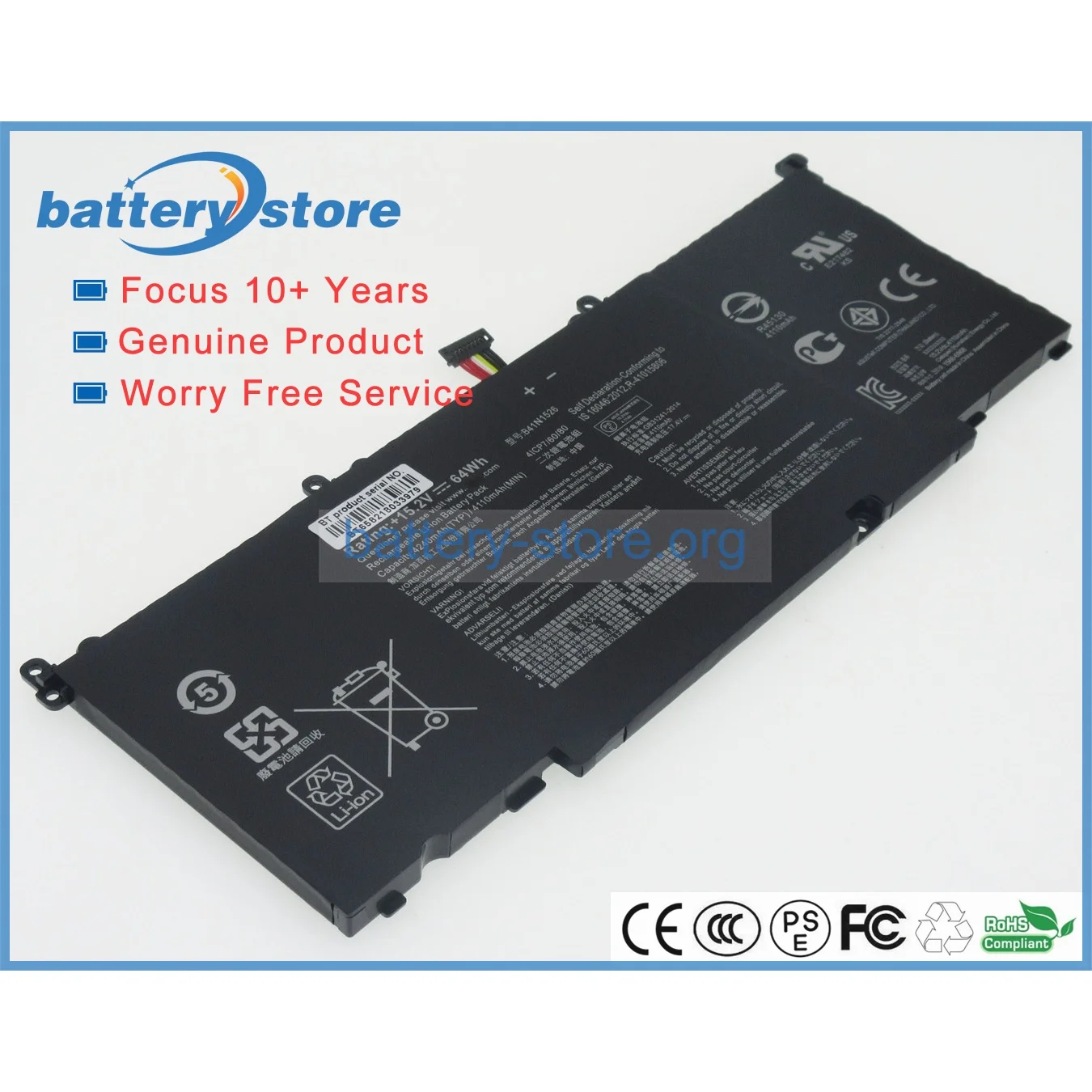 Genuine laptop batteries for B41N1526,0B200-01940000,4ICP7/60/80,GL502VM,GL502VT,FX60,GL502V,FX502VM,15.2V,4 cell