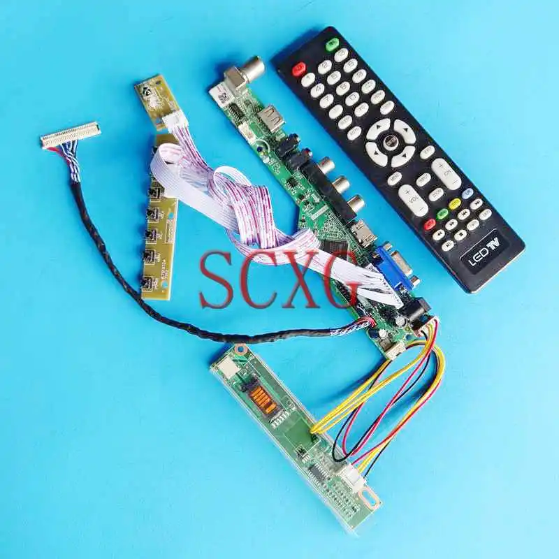 

For LTN160AT01 LTN160AT02 Laptop LCD Screen Controller Board 1366*768 DIY Kit LVDS 30 Pin 1CCFL VGA HDMI-Compatible AV USB 16"