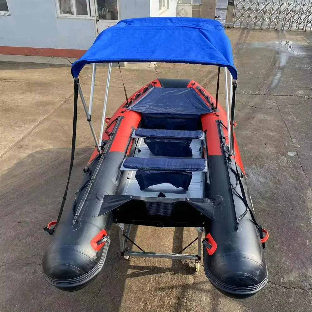 قارب قابل للنفخ من مادة PVC بسعر خاص لـ 5 أشخاص، يخت رياضي عالي السرعة لصيد الأسماك المستقر والانجراف #1