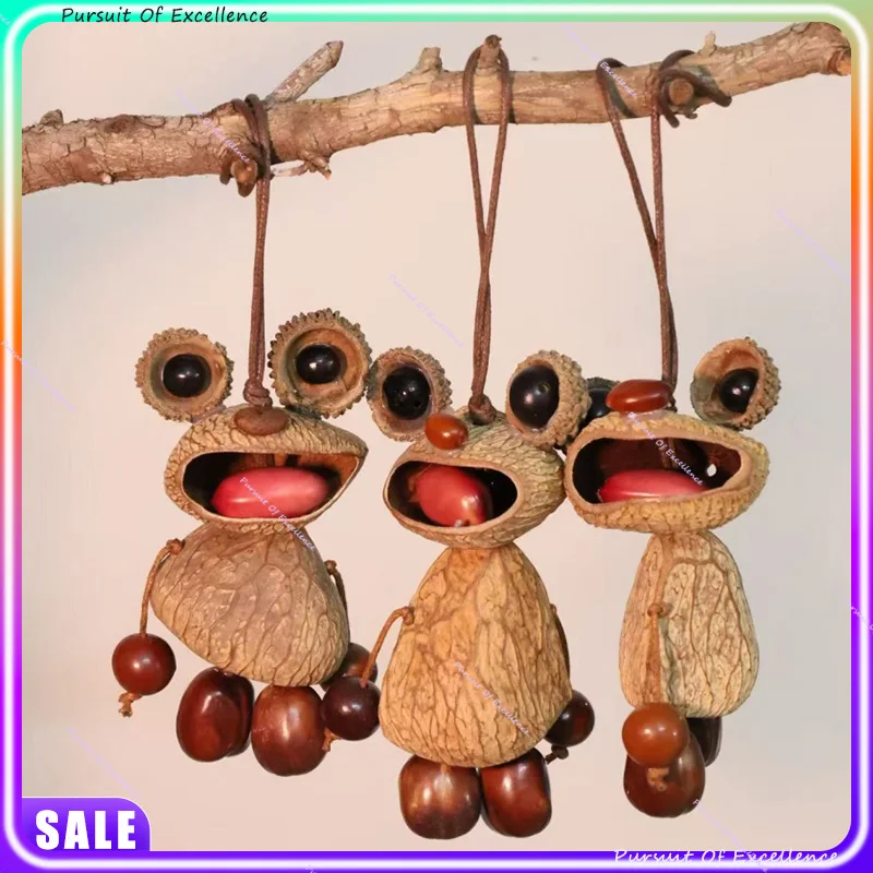 Shell Mini Dolls & Charms - Mouse, Frog, Big-Eyed Frog Styles, Ugly-Cute Funny Figurines for Backpack & Holiday Gifts