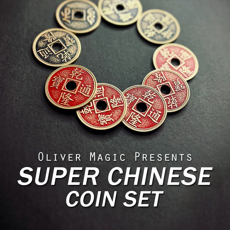 Super Chinese Coin Set by Oliver Magic Tricks Morgan Size Coin Vanish Magia Magician Close Up Illusions Gimmicks Mentalism Props