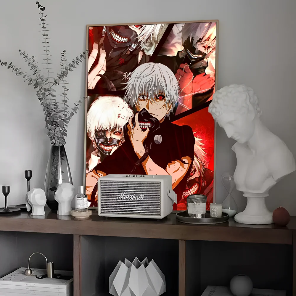 Tokyo Ghoul Whitepaper Poster Fancy Wall Sticker For Living Room Bar Decoration Decor Art Wall Stickers