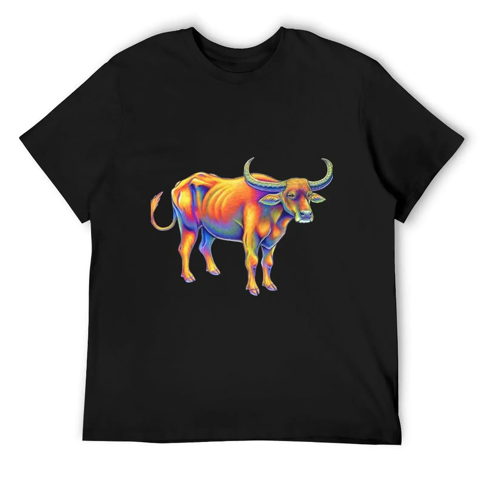 

Psychedelic Rainbow Water Buffalo Ox Bull T-Shirt tees new gifts and t-shirts vintage t shirt men