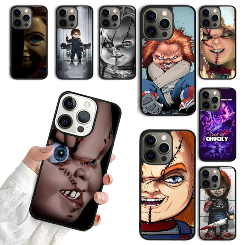 Scary Chucky Doll Horror Movie Mobile Phone Cases Cover For iPhone 16 15 14 12 13 mini 11 Pro MAX apple 7 8 Plus SE2020 Coque