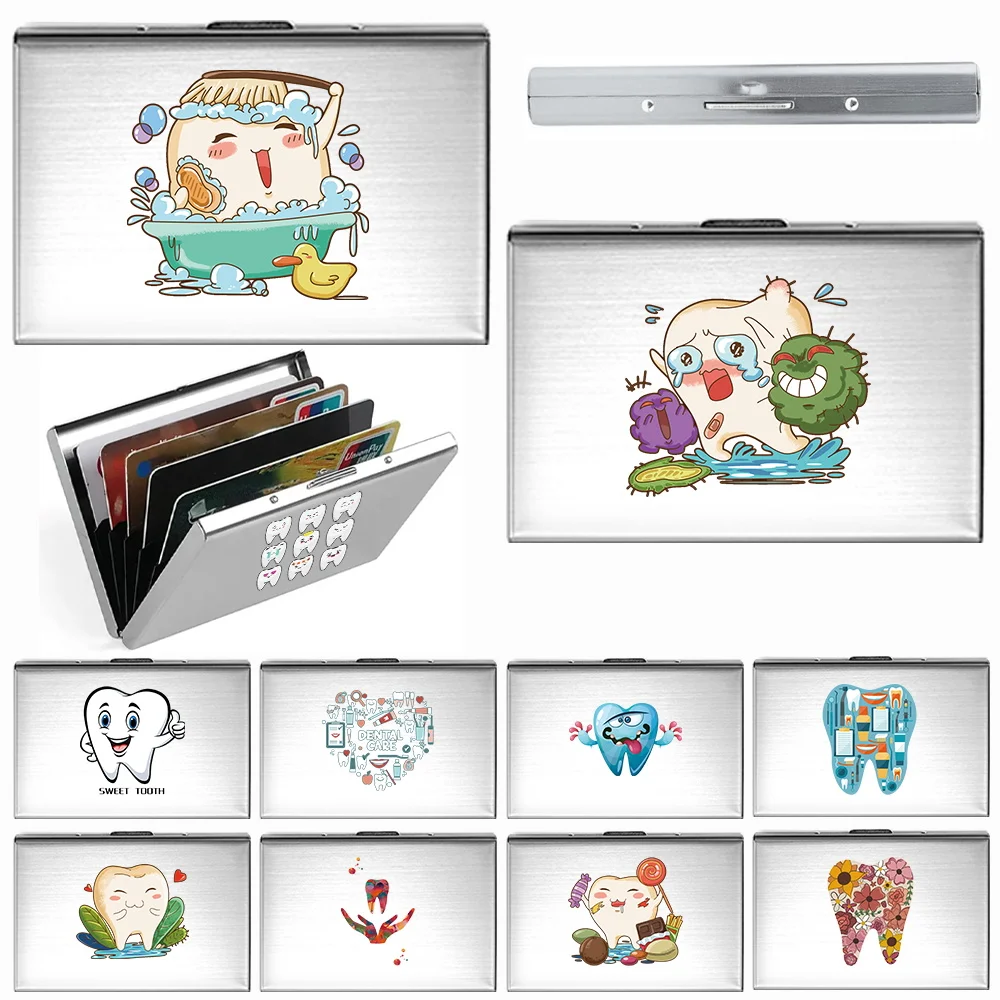 Lightweight Metal Business Card Holder with Smooth Flip-open Lid, Multi-card Organizer for Office Use.