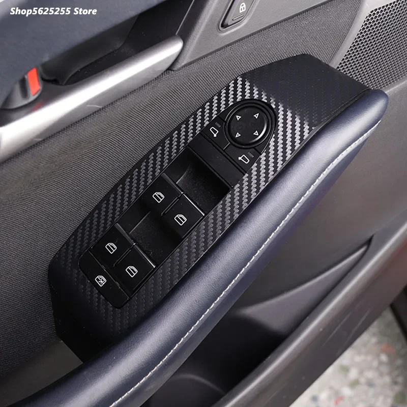 

Window Buttons Glass Lift Panel Carbon Fiber Sticker For Mazda CX30 CX-30 2021 2020 2019 Accessories Interior Protection Film