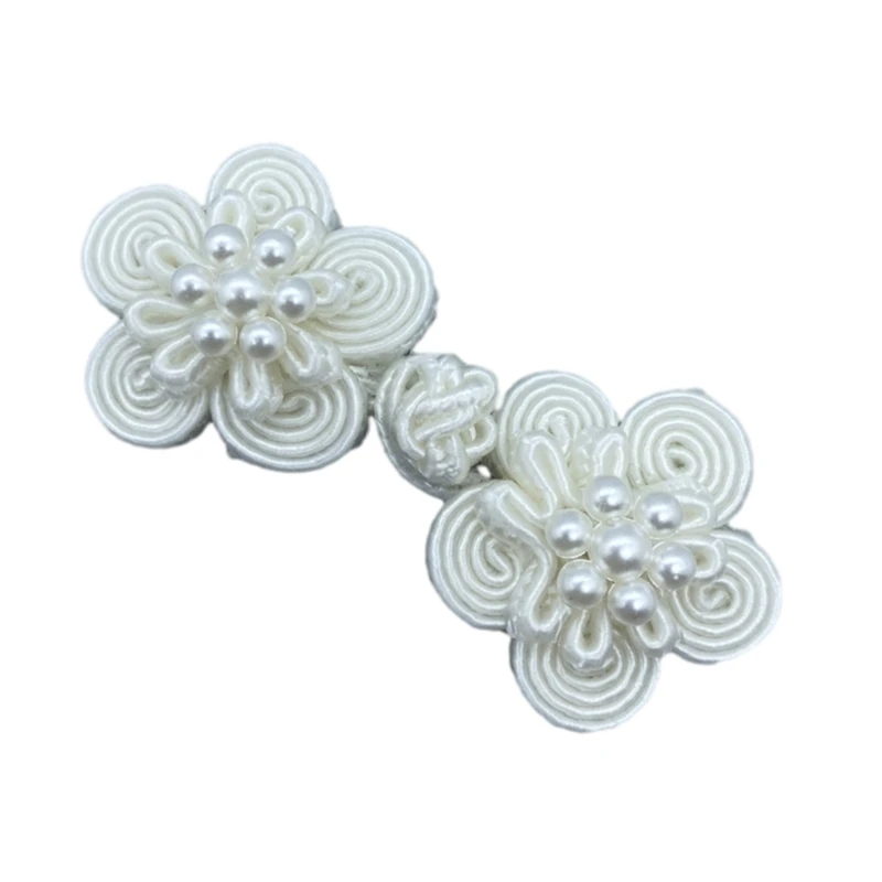 Hand Sewing Flower Button Fasteners Chinese Knot Closure Cheongsam  Buttons Silk Buckle Clothes TangSuit Decoration