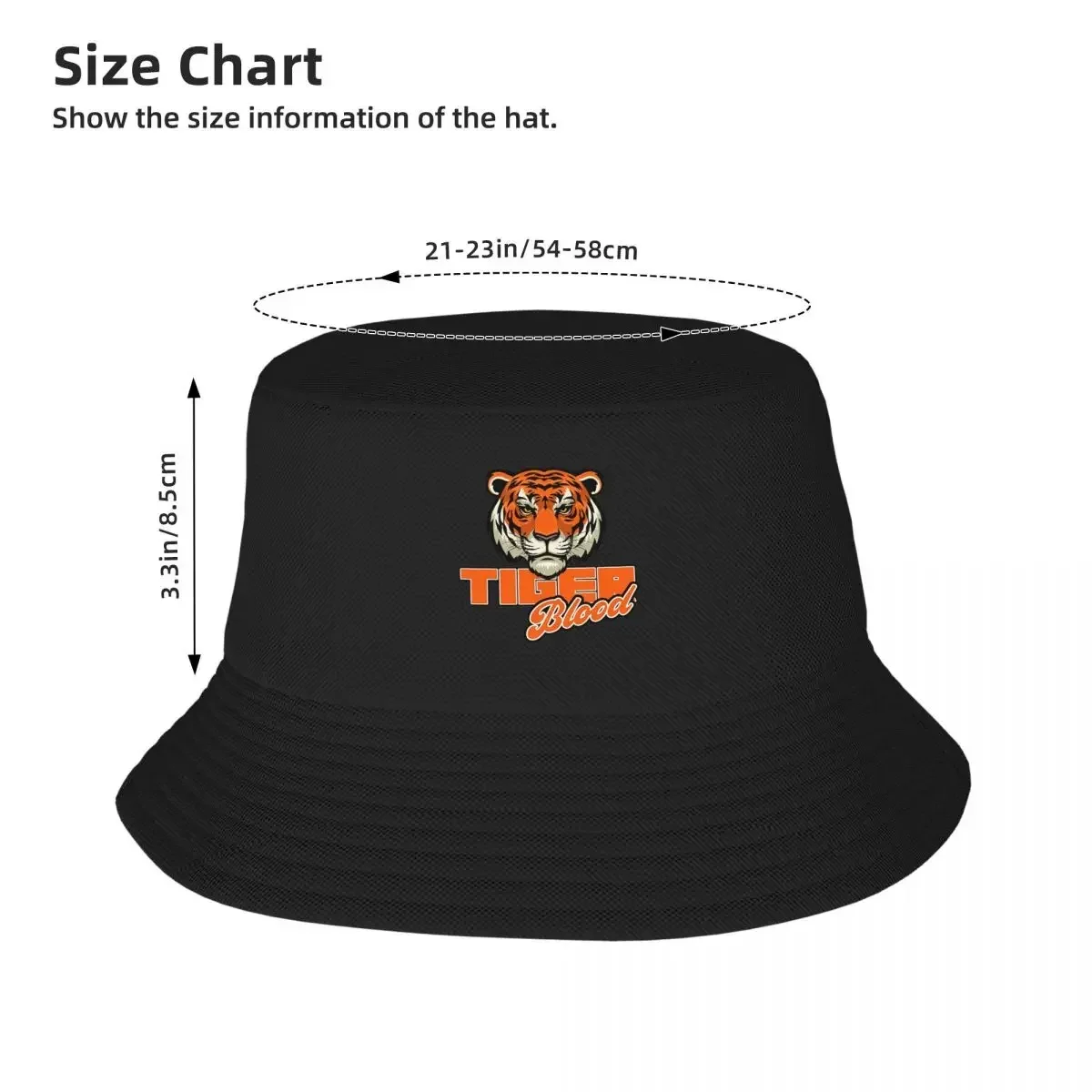 Bengals Tiger Blood Bucket Hats Panama For Kids Bob Hats Cool Fisherman Hats Summer Beach Fishing Unisex Caps