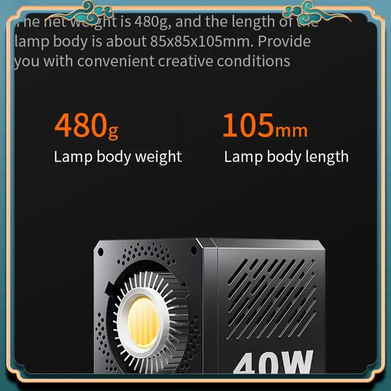 (M60ハンドルフォトスタジオライトCOBバイカラーCCT 2500-6500K CRI 95以上 TLCI 97以上 EUプラグ)