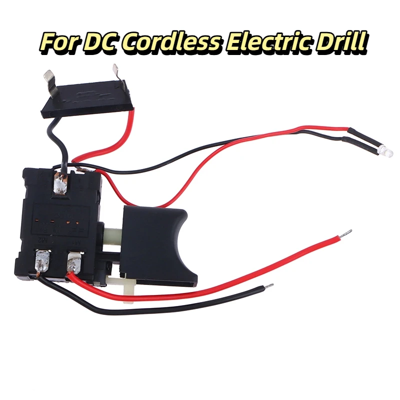 Dustproof Speed Control Push Button Trigger Switch - For DC Cordless Electric Drill