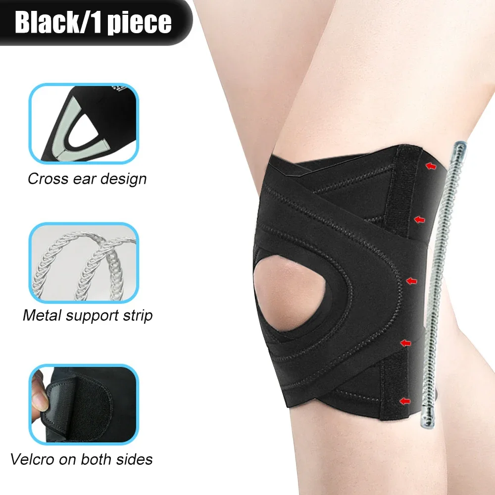 1Pcs Knee Braces for Knee Pain,Compression Knee Sleeves with Side Stabilizers,Knee Support for Men Women,Meniscus Tear,Arthritis