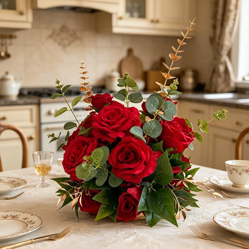 Künstliche Pflanzen-Serie Blumenarrangement Hochzeitsdekoration Einzigartiges Tisch-Centerpiece Blumenball Event-Bühnenblume Fensterdekoration – Detail 7