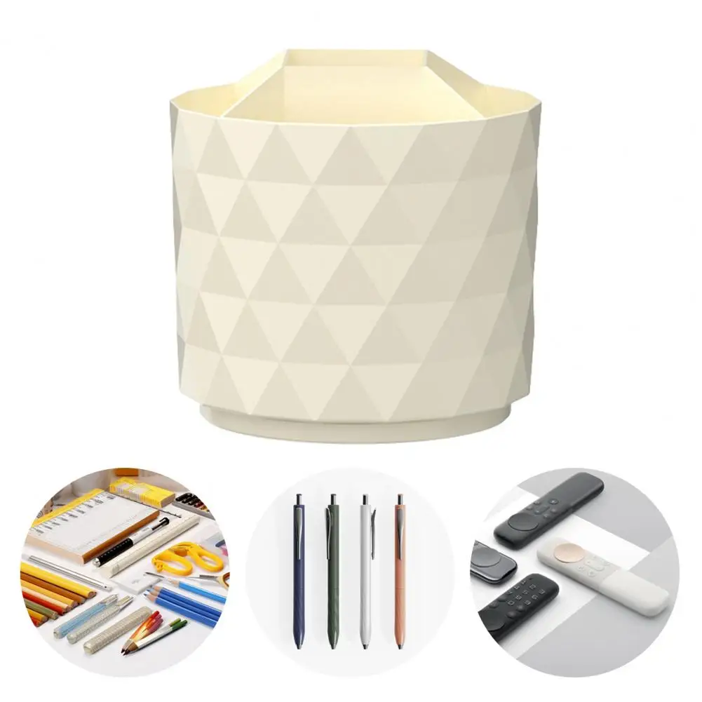 Soporte de almacenamiento de papelería de escritorio, portalápices giratorio con 5 compartimentos para oficina, organización de escritorio para estudiantes, bolígrafos