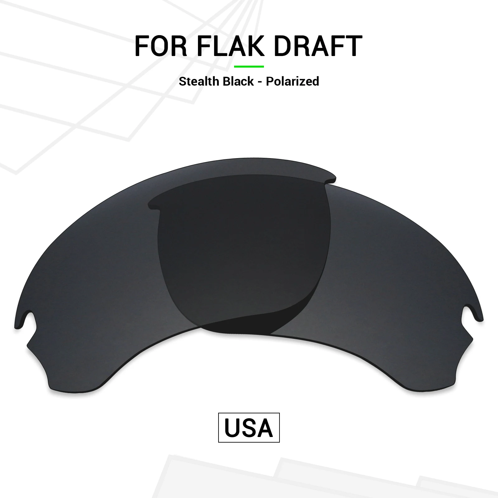 SNARK POLARIZED Replacement Lenses for Oakley Flak Draft OO9364-67mm Sunglasses - Multiple Options