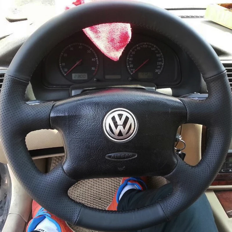 Custom DIY Car Steering Wheel Braid Cover 100% Fit For Volkswagen Passat B5 VW Golf 4 Skoda Octavia 1999-2005 Auto Accessories