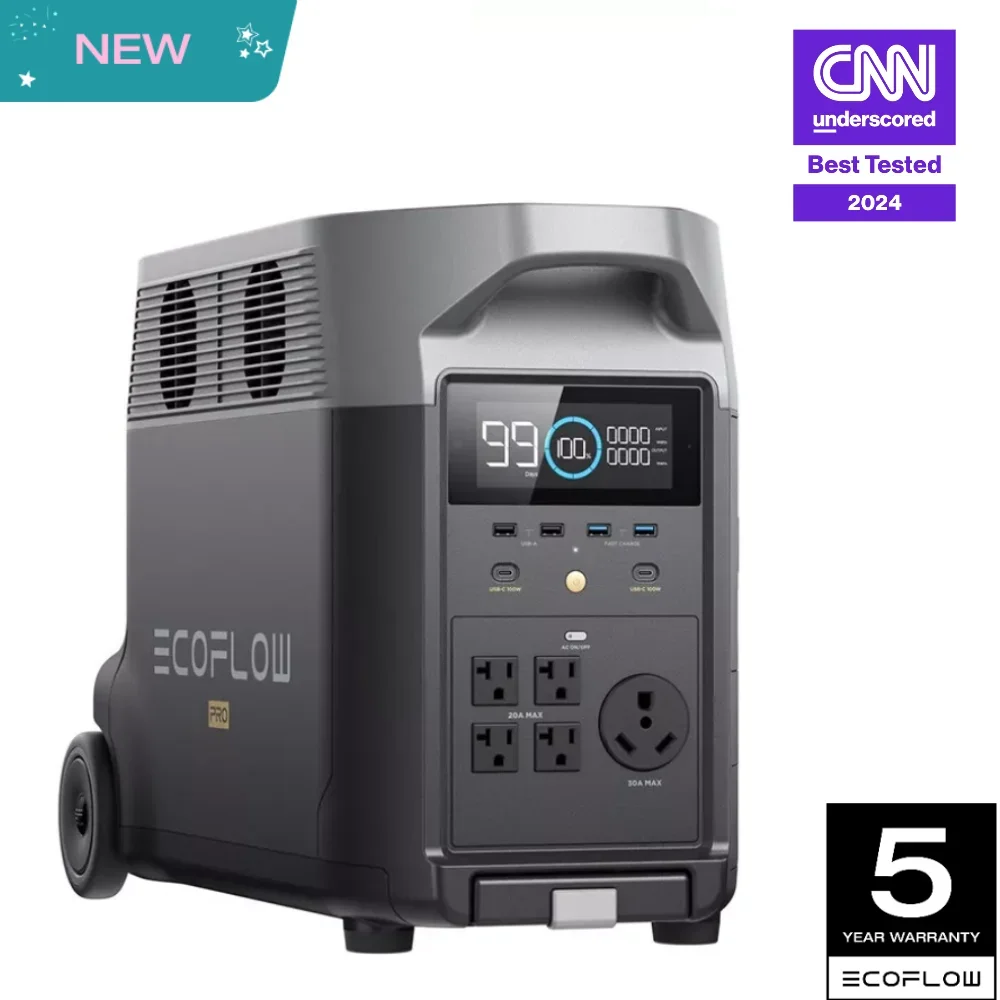 yZ[zECOFLOW DELTA Pro 3600Wh |[^ud 5x120V ACRZg 3600W 2.7ԋ}[d Lifepo4obe[ \[[d@