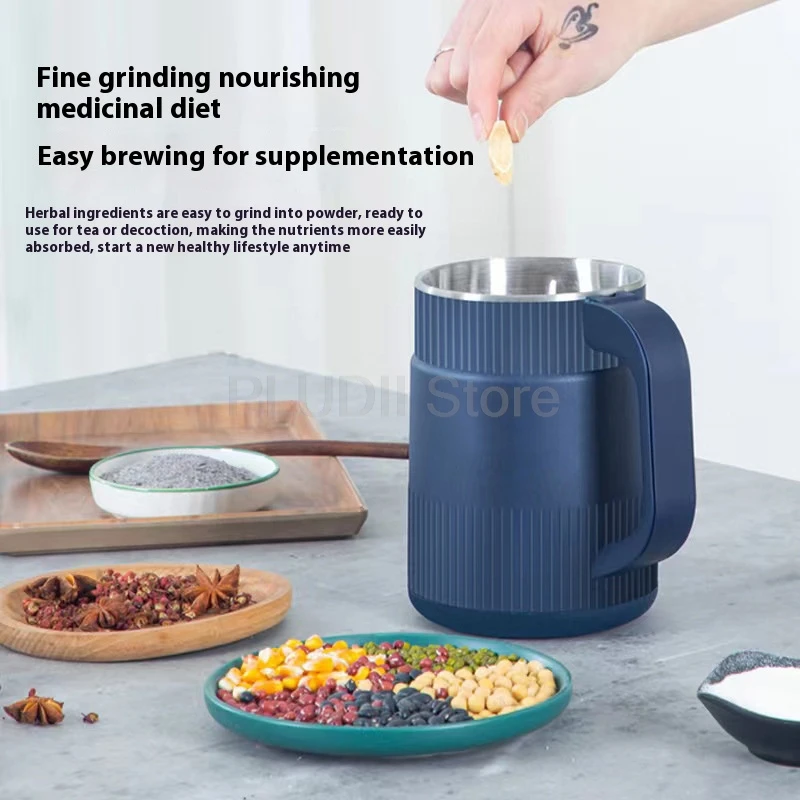 300W Mini Portable Electric Grinder Small Household Grinder Mini Size Home Appliance For Kitchen Coffee Beans Nuts Powder Maker view 3