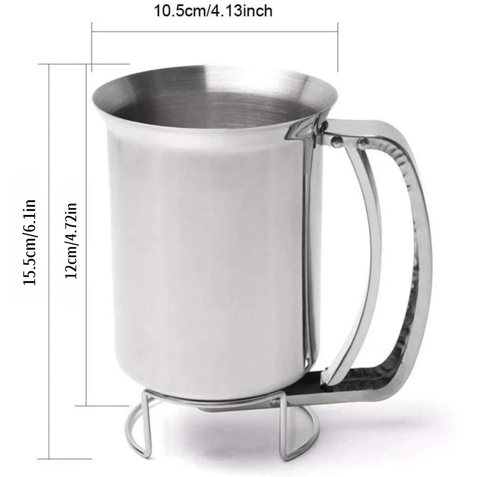 Pancake Batter Dispenser 900ml with Spring-Loaded Handle Drip-Free Valve for Pancakes Cupcakes Muffins Waffles Baking Tool