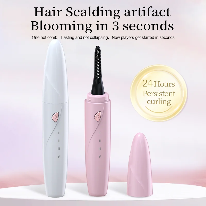 

Heated Eyelash Curler 3-Level Adjustable Temperature Rapid Heated Type C Rechargeable Safe Anti-Burn Eye Lash Comb Teeth Design