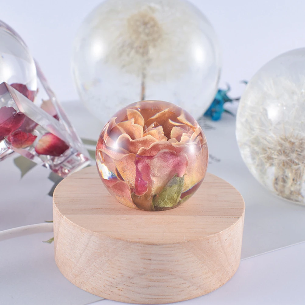 

2 Pcs Crystal Epoxy Mold Ball Casting Molds for Crafts The Circle Silicone Resin White Moulds Sphere Making