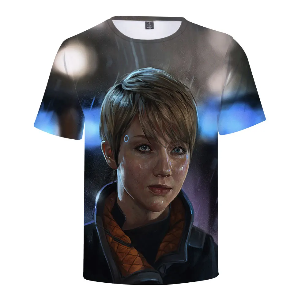 2018 Detroit Become Human Summer Cool T shirt Men/Women Short Sleeve 3D Printed Fashion T-shirt Detroit Casual Tops and Tee