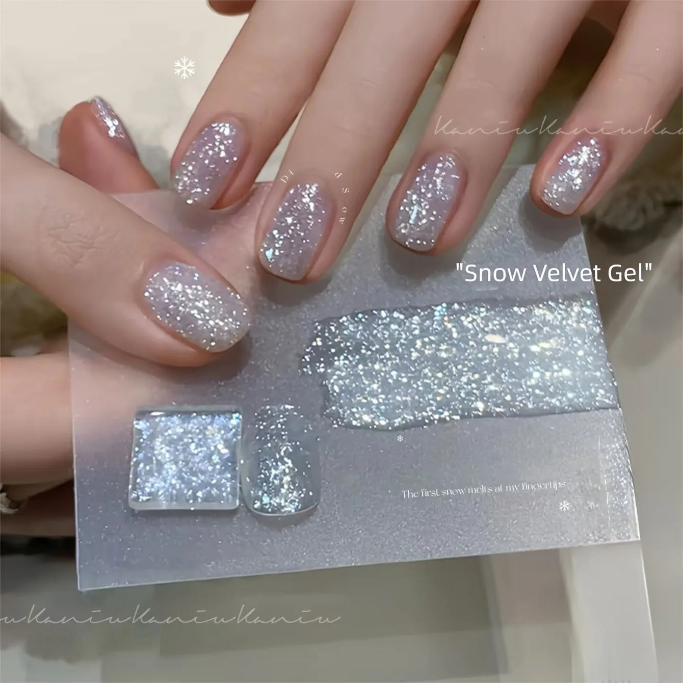 MIANEL 10ML Snowflake Fine Glitter Gel Nail Polish Summer Nail Art Super Glossy and Brightening Multi-purpose Nail Polish