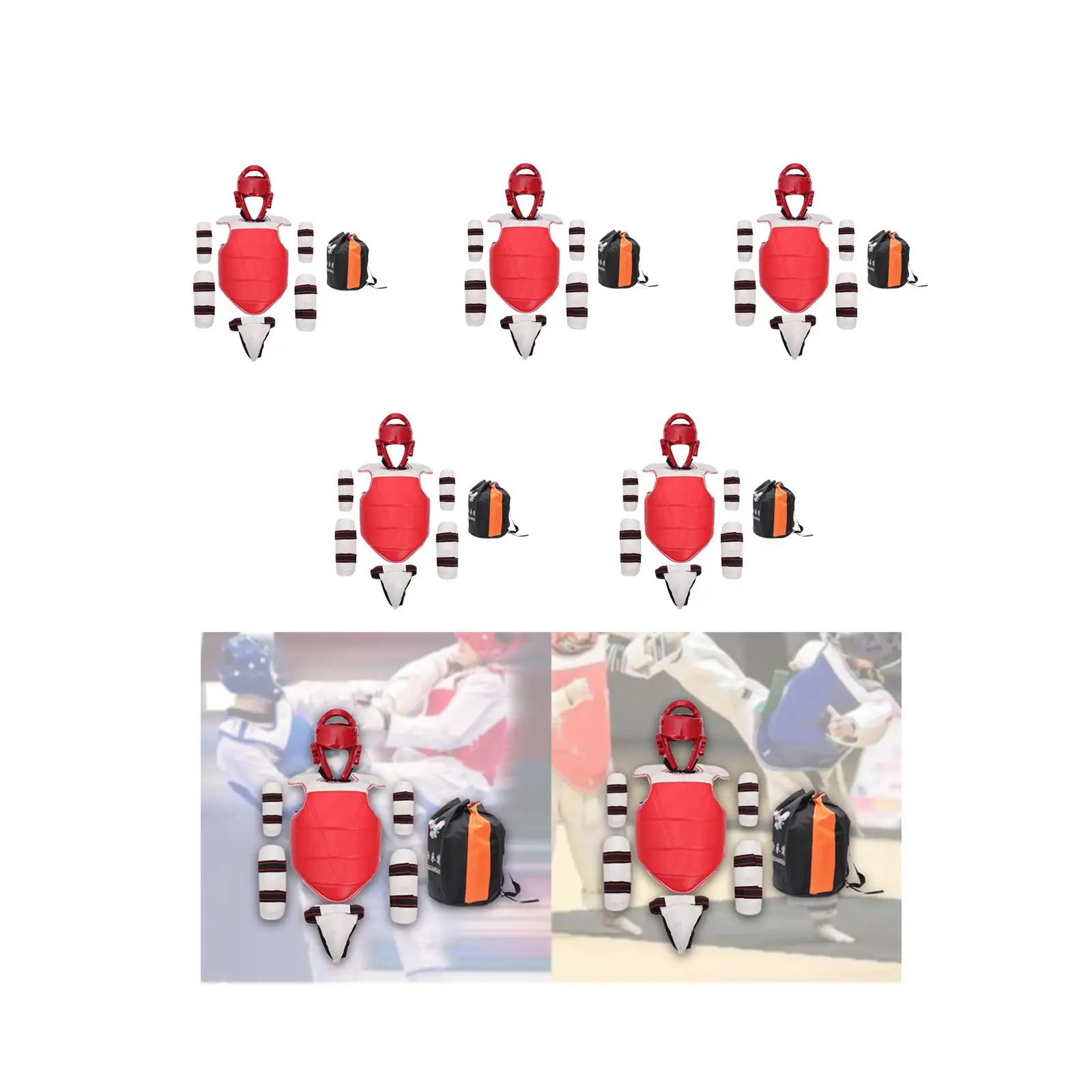 

Taekwondo Protective Gear Set for Female with Arm Leg Guards for Martial Art