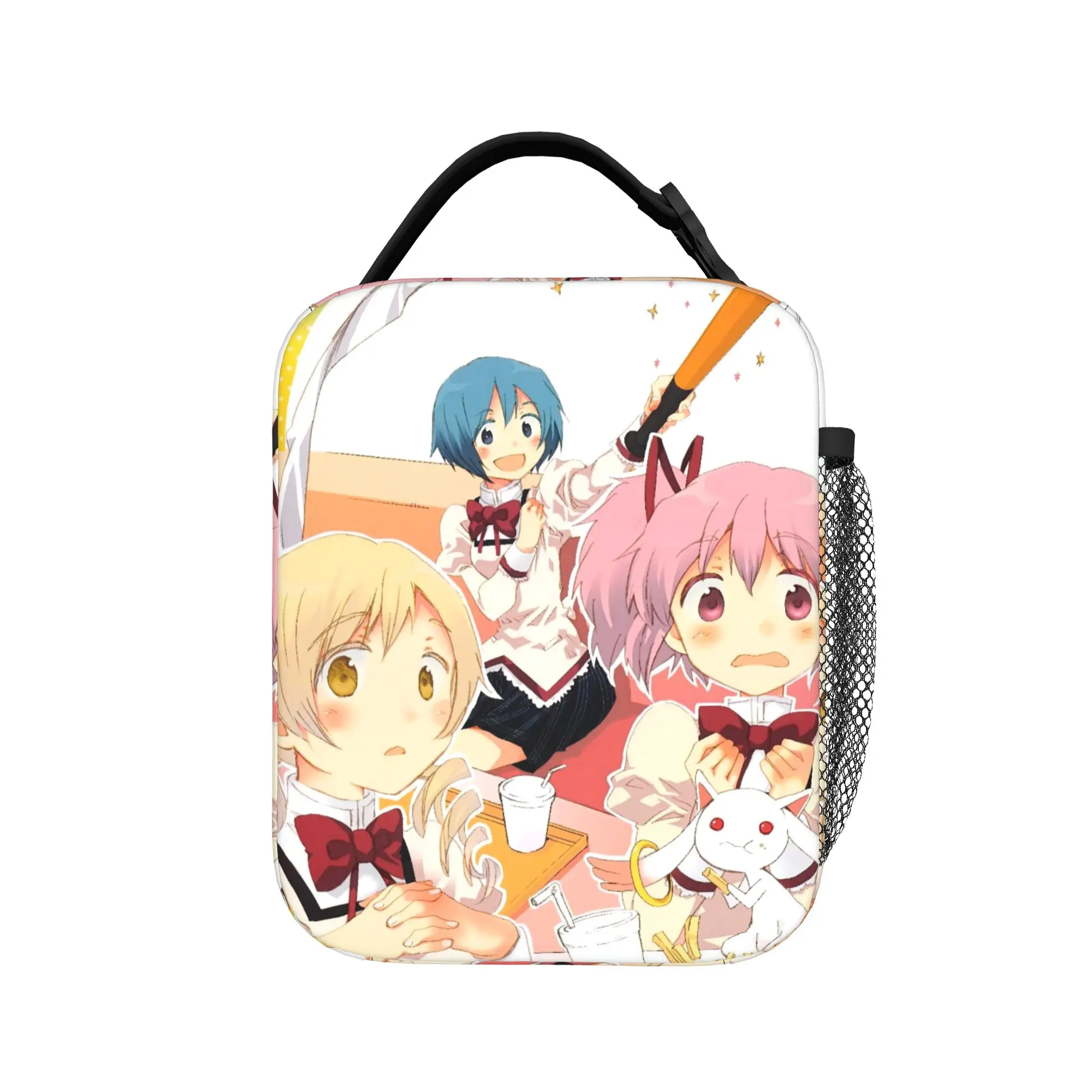 Puella Magi Madoka Magica Anime Thermal Insulated Lunch Bags  Portable Bento Box Thermal Cooler Food Box