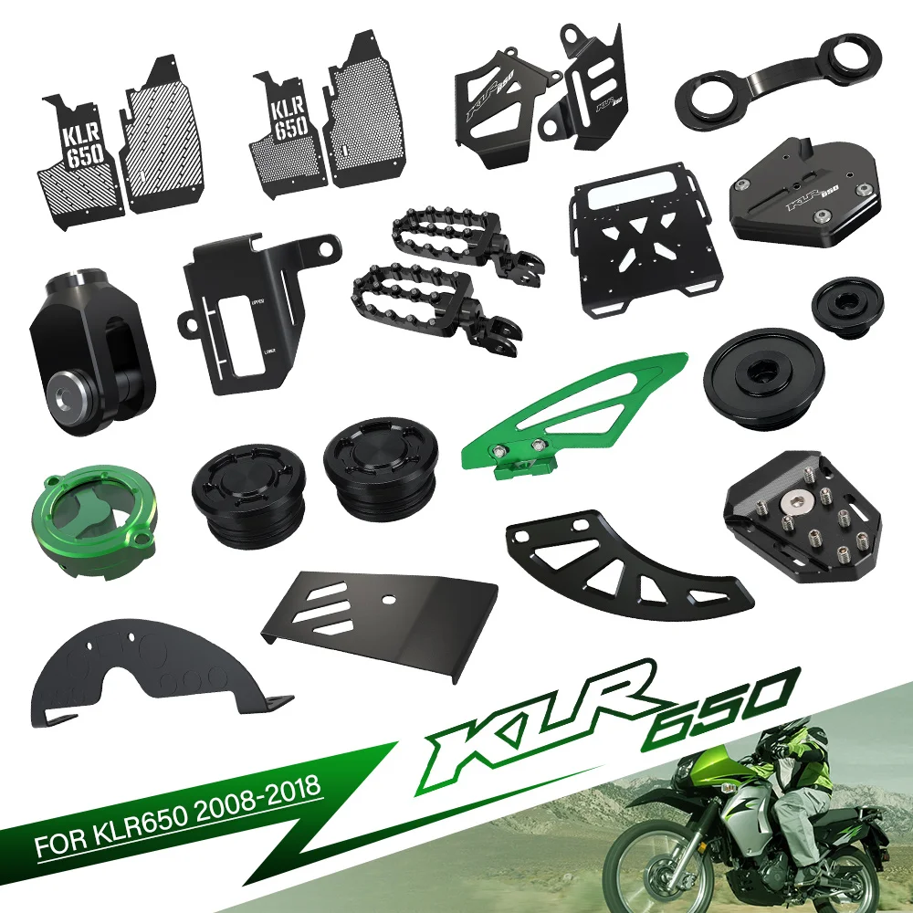 

For Kawasaki KLR650 2008-2024 Kickstand Foot Side Stand Extension AUXILIARY BRACKET Side Luggage Rack Foot Pegs Pedals KLR 650