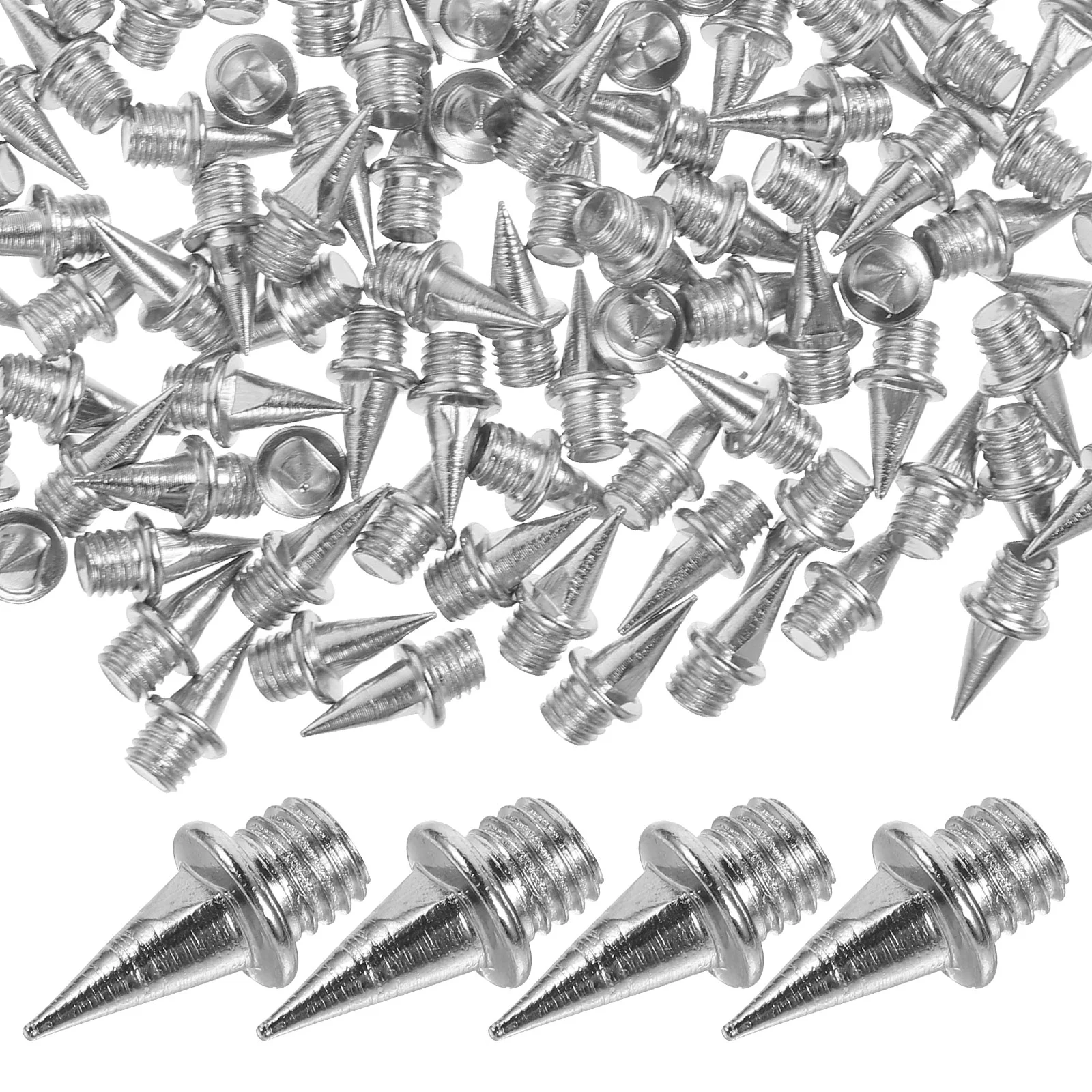 

110 Pcs Jump Spikes Shoe for Track Golf Shoes Silver Hard Steel Replacement Man