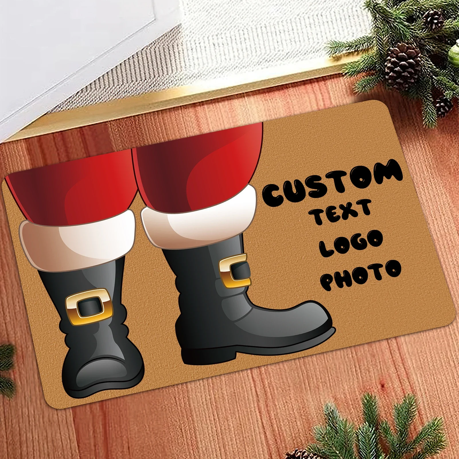 

Merry Christmas Doormat Custom Carpet Personalization Indoor Rug Xmas Welcome Mats Non-Slip And Washable Entrance Rugs Home Gift