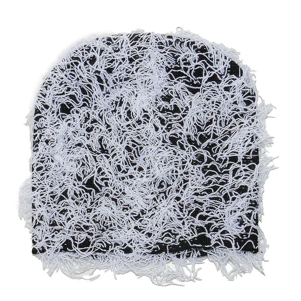 Sturmhaube Mützen Männer Lustige Mütze Outdoor Camouflage Plüsch Fuzzy Distressed Strickmütze Ski Maske Beanie Mode Straße Hip Hop Cap – Detail 12