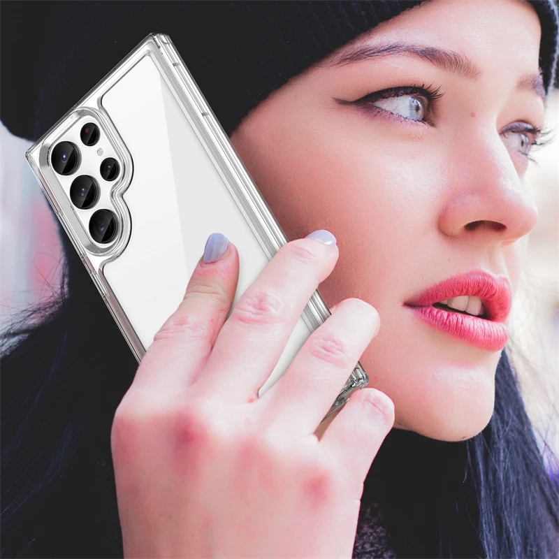 Voor Samsung S24 Ultra Case Cover Samsung Galaxy S24 S23 Ultra Plus Schokbestendig Helder Transparant Kleur Fundas Samsung S24 Ultra