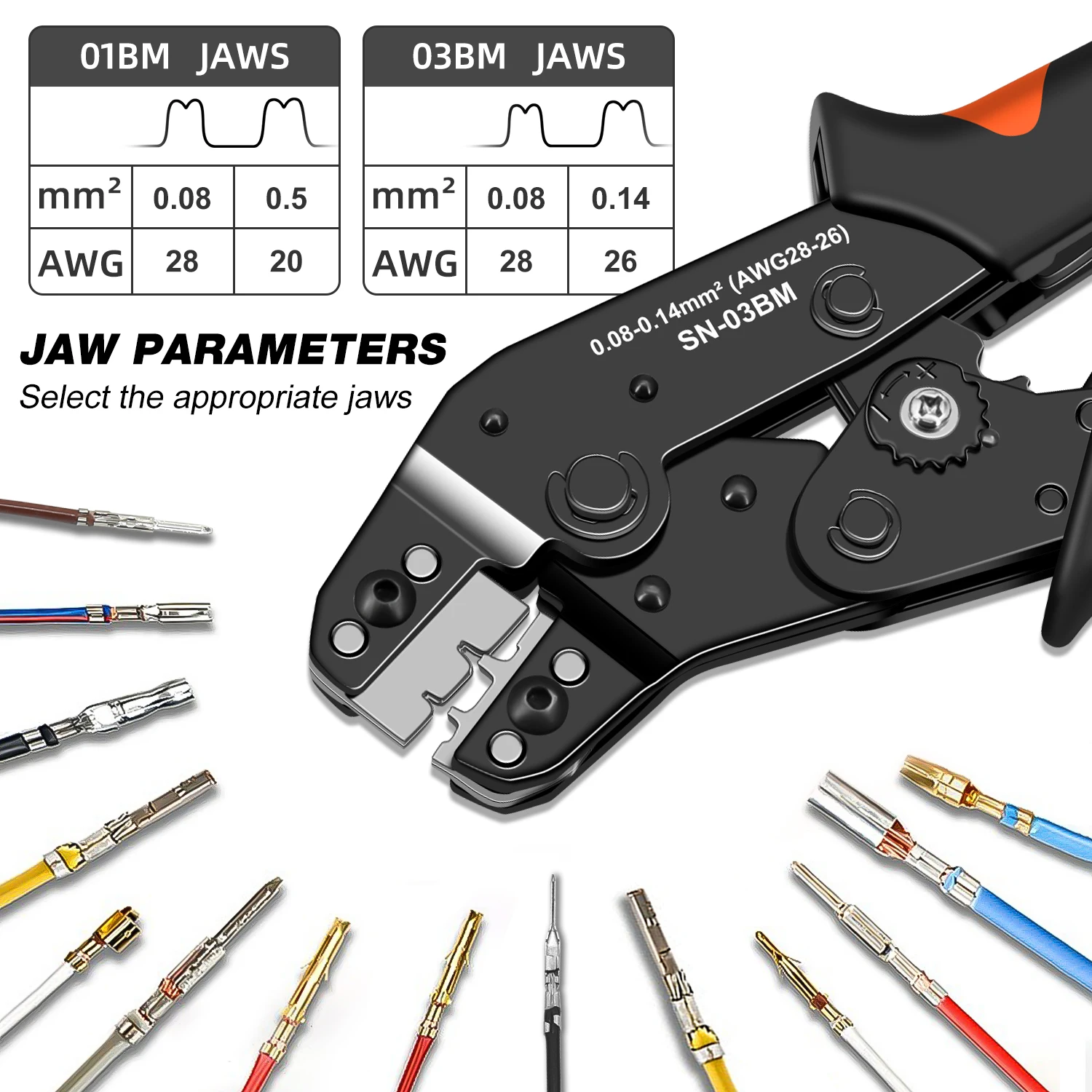 SN-01BM/03BMWireCrimpingPlierMicroPinConnectorCrimper,AWG28-20/28-26forJSTXH,PH,SH,MolexKK,D-subTerminals-AliExpress1420