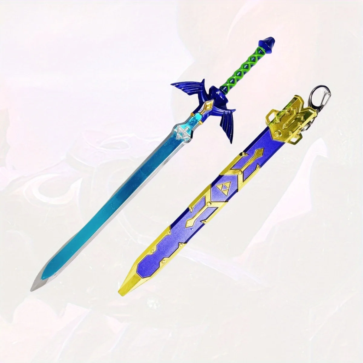 11.8inch Blue Sword Metal Katana Sword Original Samurai Sabre Ninja Knife Japanese Katana Sabre Cosplay Accessories Prop Toy